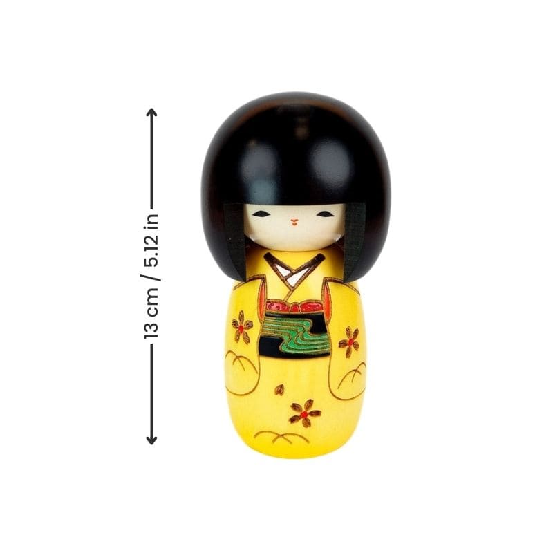 Yellow Kokeshi Doll