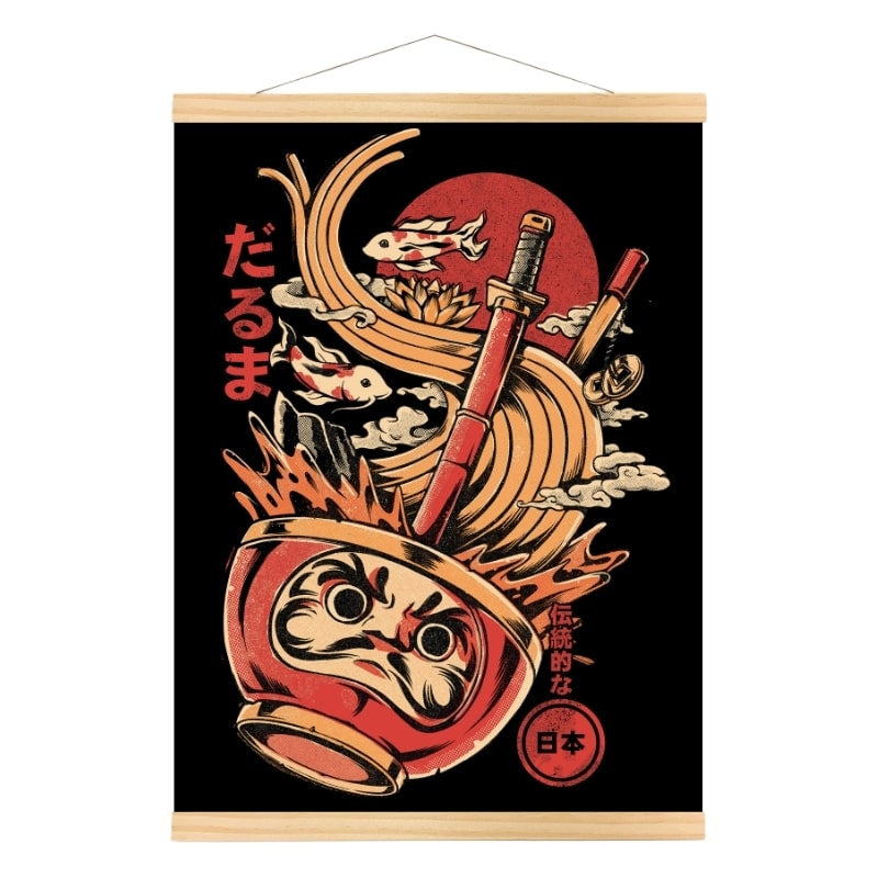 Daruma Ramen Japanese Poster - A3