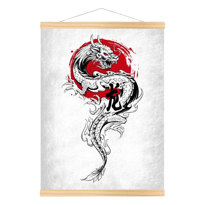 Dragon &amp; Soleil Japanese Poster - A3
