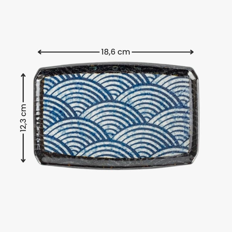 Nami Japanese Rectangular Plate