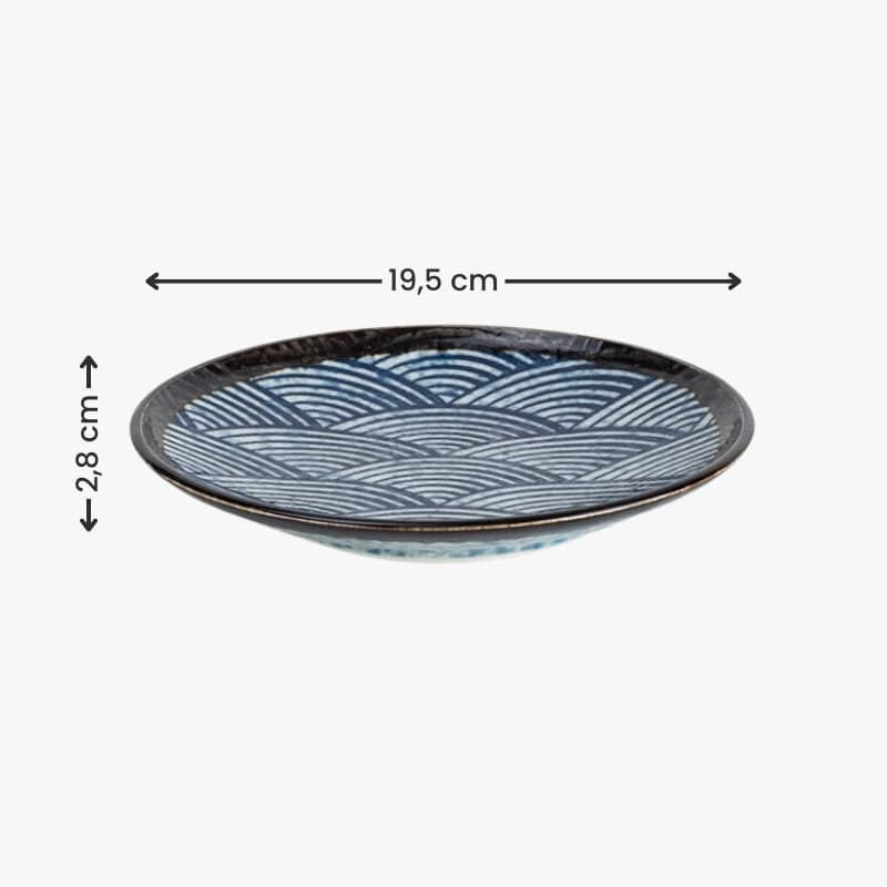 Nami Japanese Round Plate