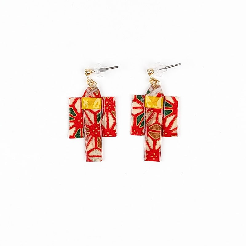 Red Kimono Earrings