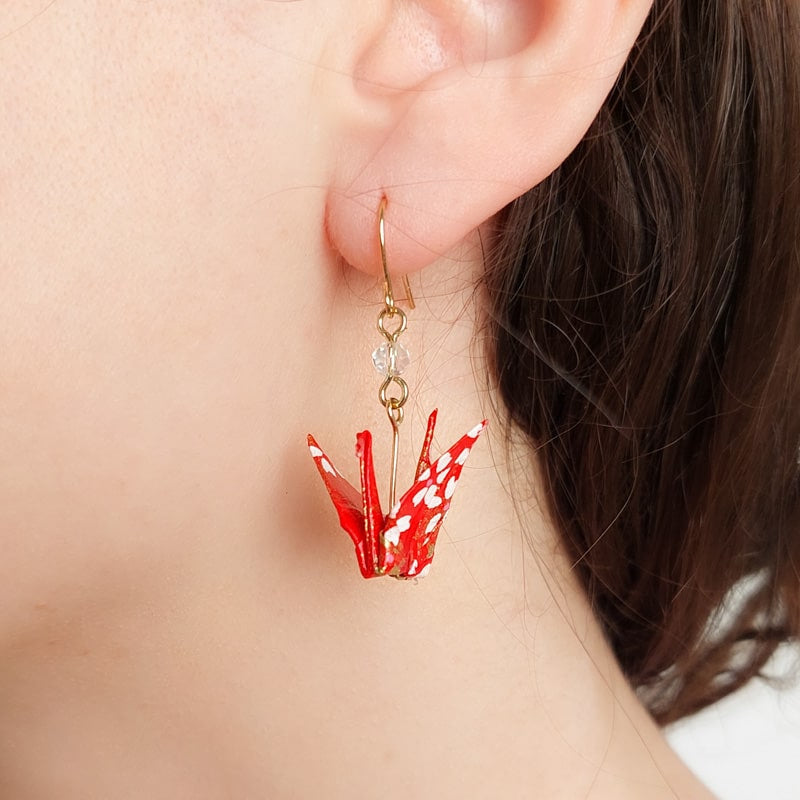 Aka Origami Earrings