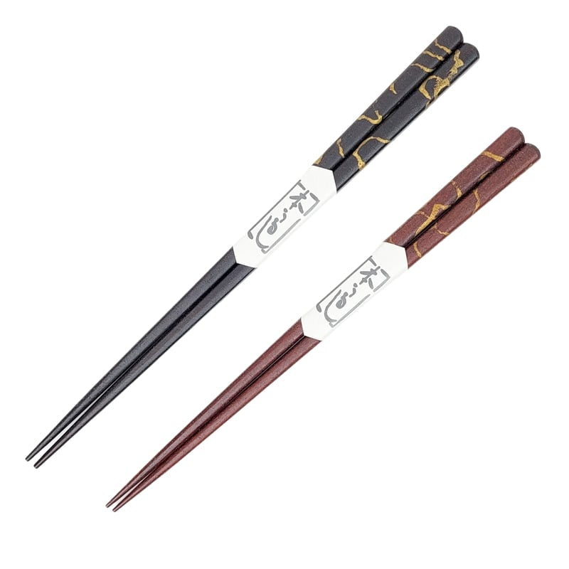 Lacquered Ebony Japanese Chopsticks Set