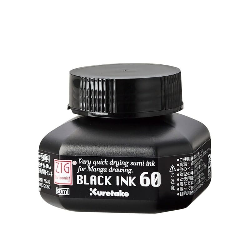 Kuretake ZIG Black Ink 60ml