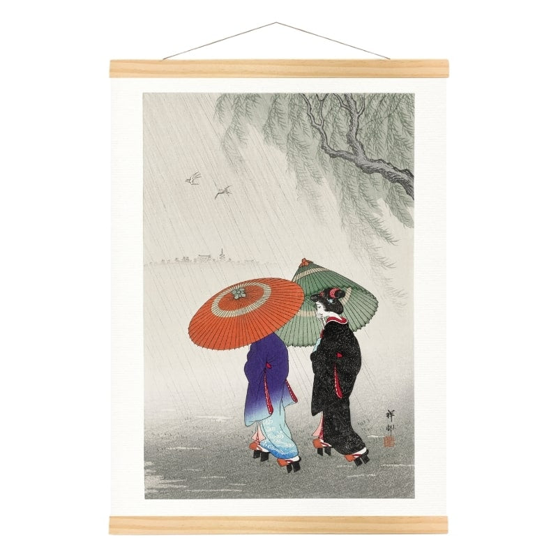 Japanese Print Two Women in the Rain - A3