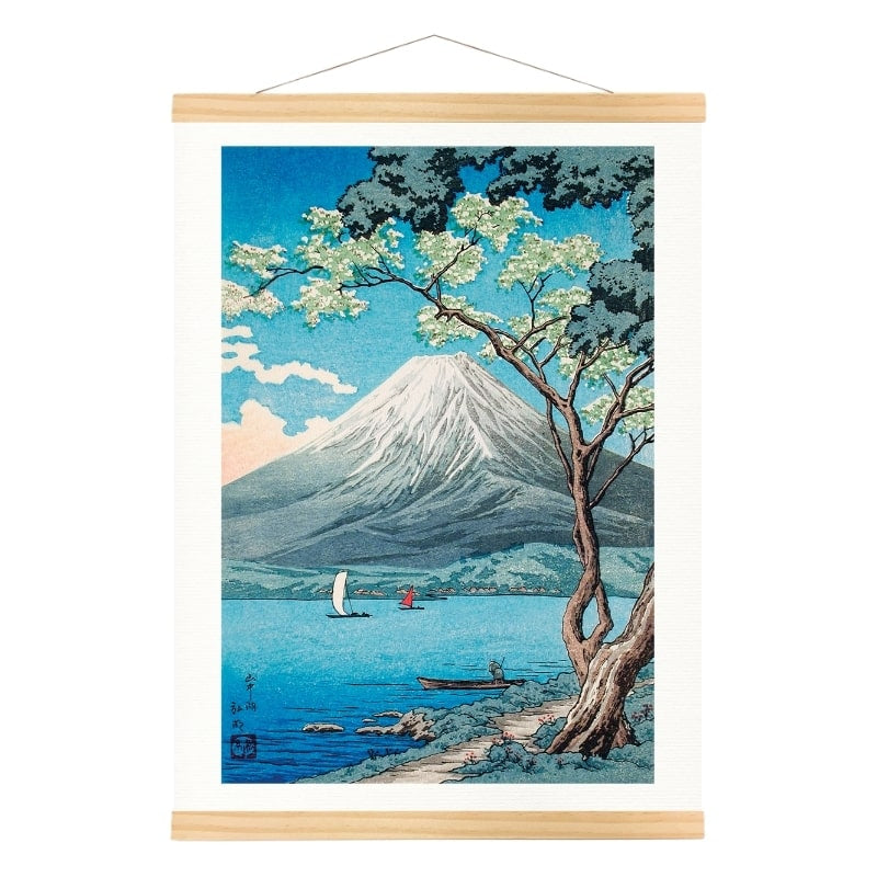 Japanese print Lake Yamanaka - A3