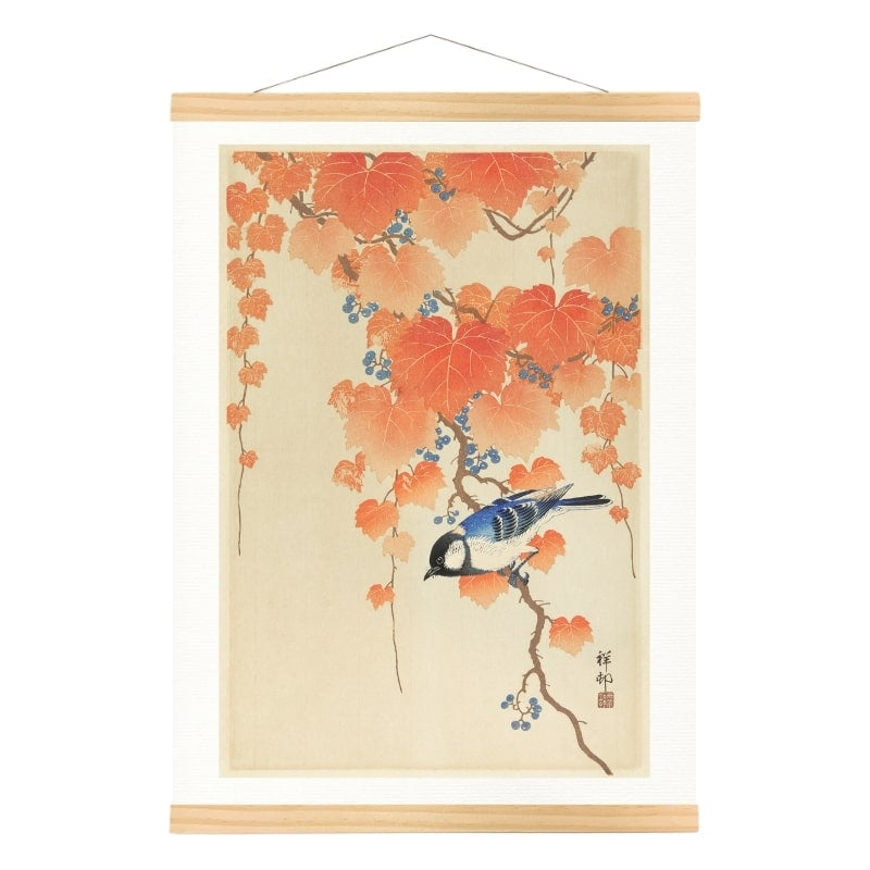 Japanese Chickadee Print - A3