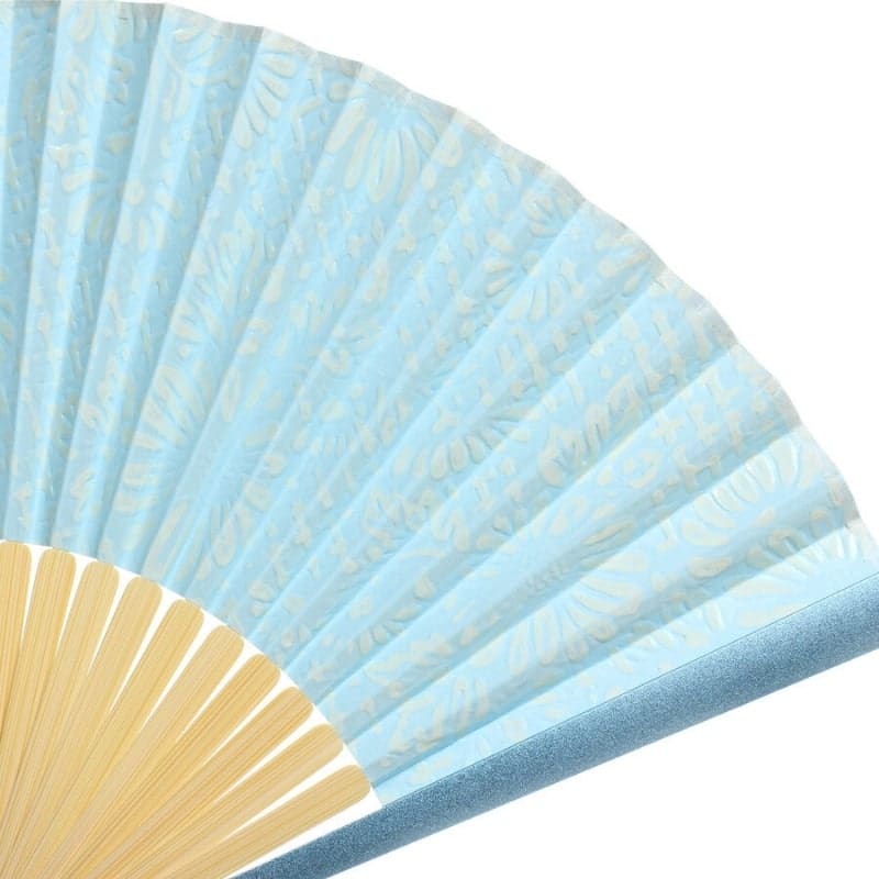 Éventails Japonais Marguerite Bleu