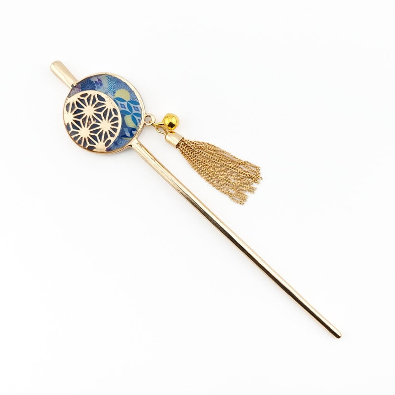 Kanzashi Japanese Asanoha Blue