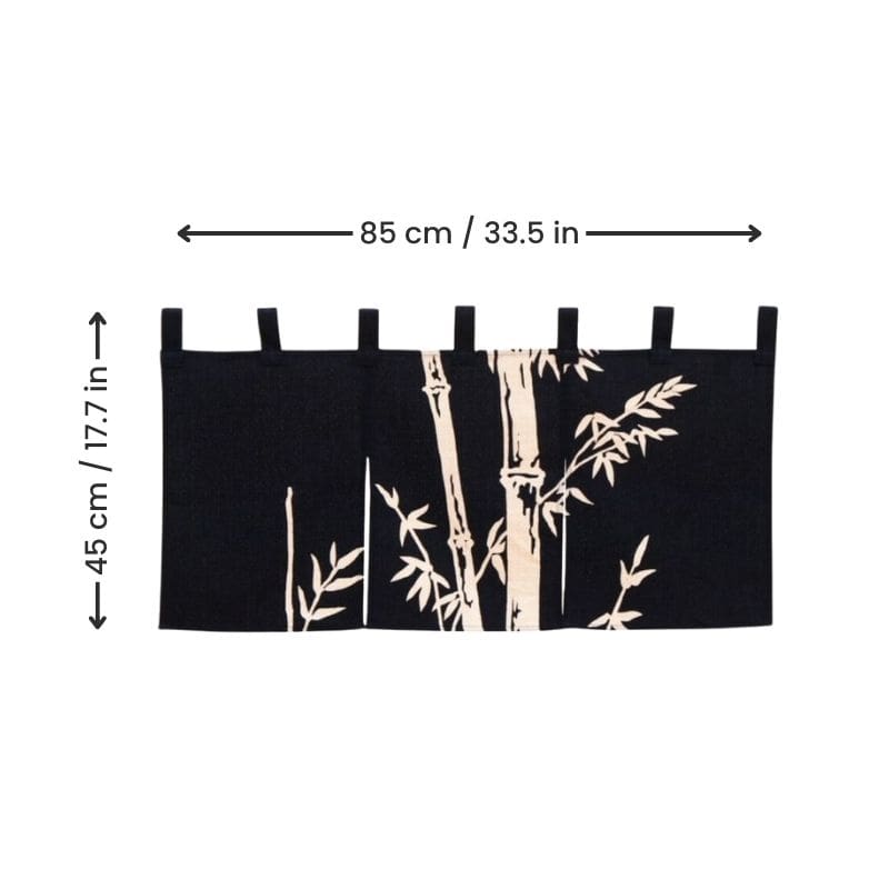 Short Noren Curtain - Bamboo
