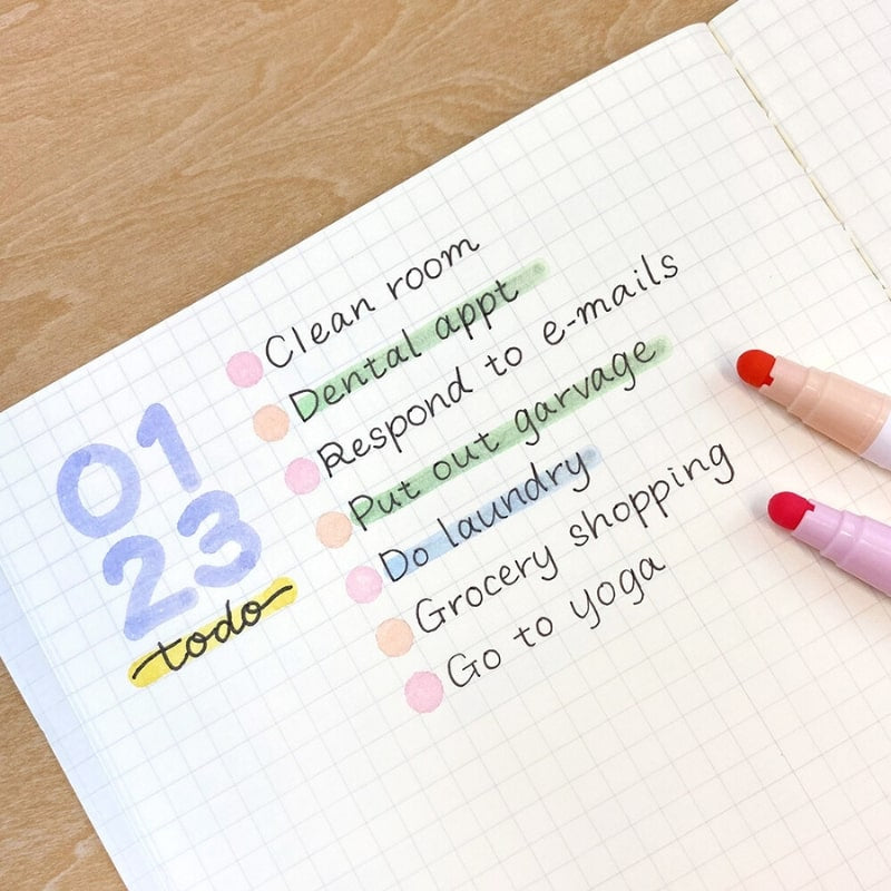 Set of 6 Dot Mild highlighters
