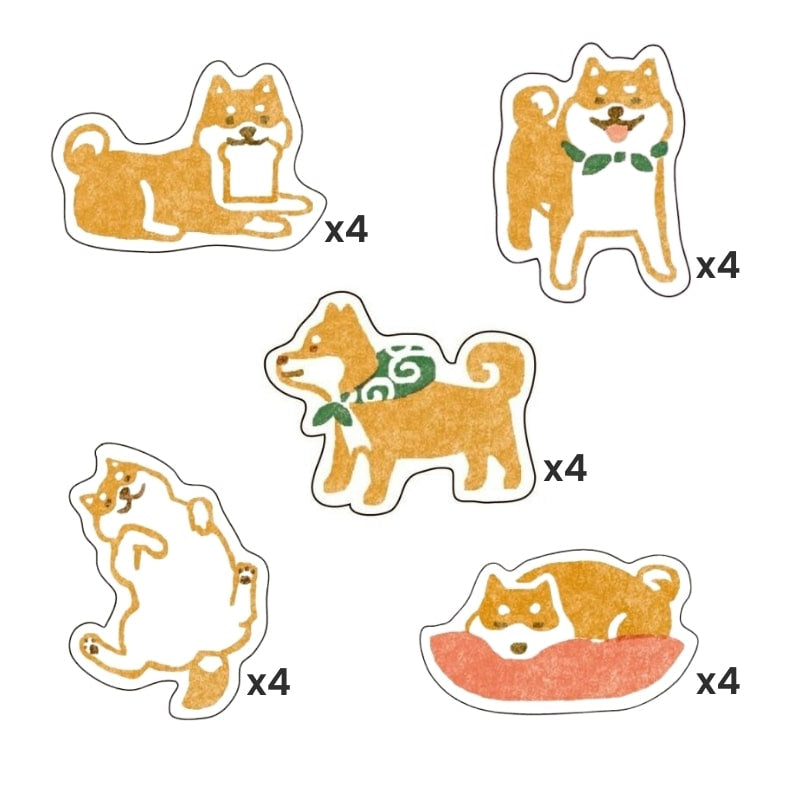Japanese stickers Shiba dog