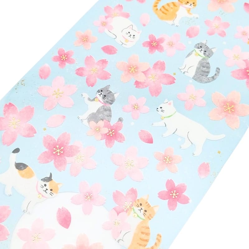 Stickers Japonais Sakura Neko