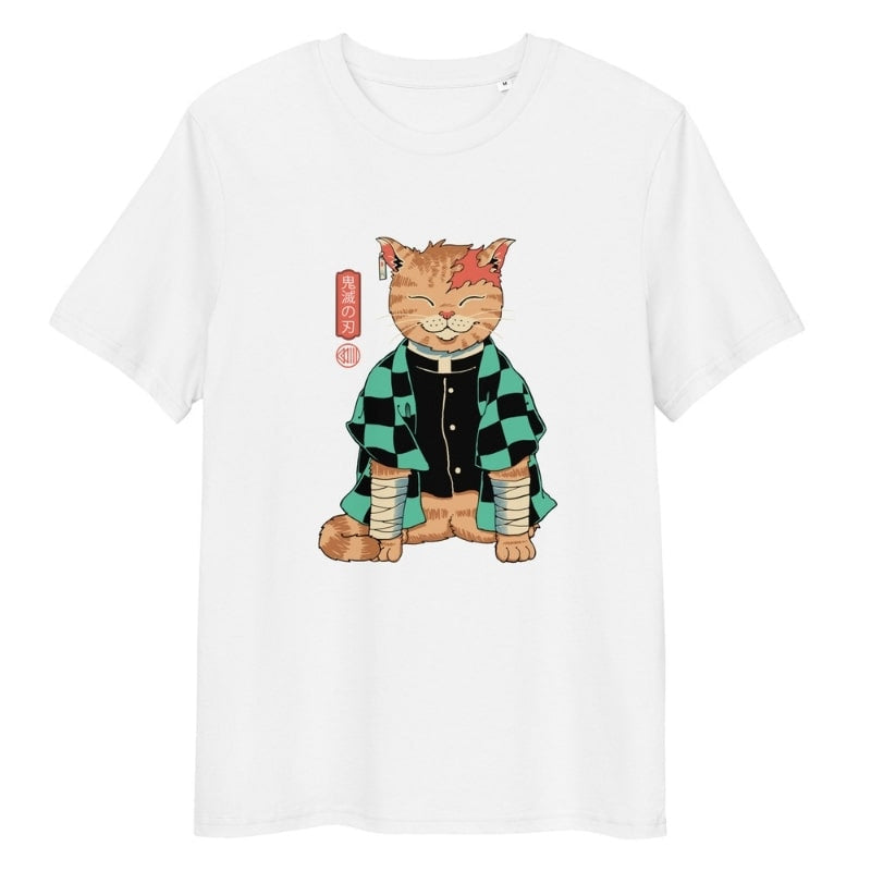 Japanese T-shirt Neko Pourfendeur - S / White