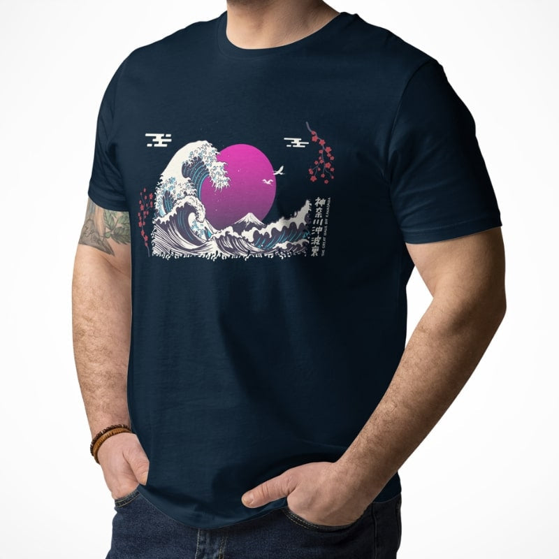 Purple Wave Japanese T-shirt