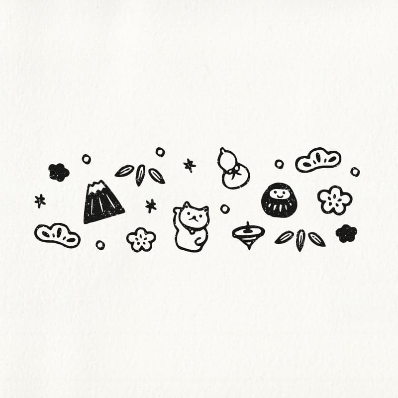 Wooden Stamp for Japanese Greetings