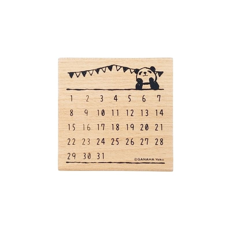 Japanese Panda Calendar Stamp