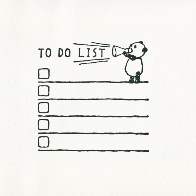 Japanese stamp Panda To Do List