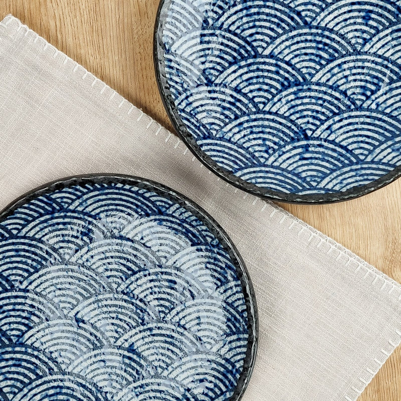 Japanese Plate Seigaiha