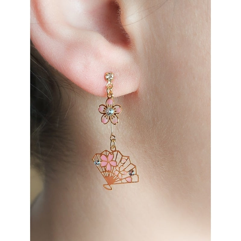 Japanese Sensu Earrings