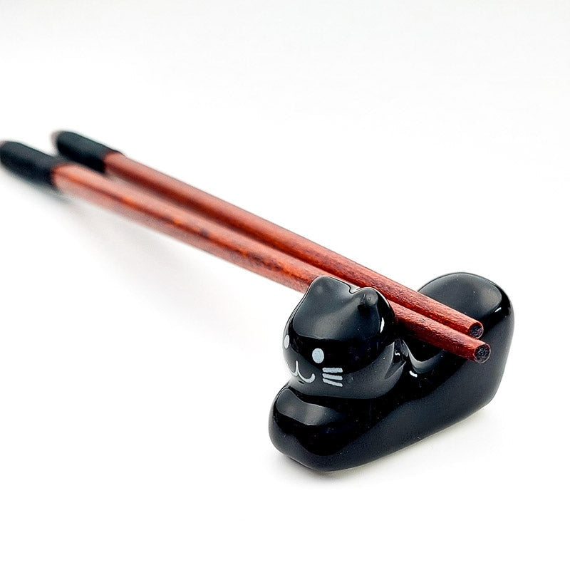 Chopstick Rest Black Cat